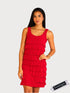 CHACHA Ruffle Sleeveless Knee Length Dress - D760